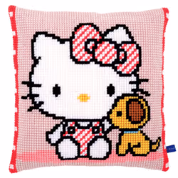 Vervaco Hello Kitty with Dog Cushion Cross Stitch Kit