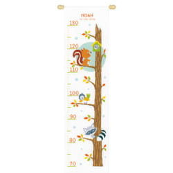Vervaco Height Chart Animals in Tree Cross Stitch Kit