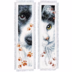Vervaco Pack of 0155651Â Bookmark Set of 2Â Cross Stitch Kit Embroidery, Cotton, White, 6Â x 20Â x 1Â cm