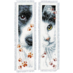 Vervaco Pack of 0155651Â Bookmark Set of 2Â Cross Stitch Kit Embroidery, Cotton, White, 6Â x 20Â x 1Â cm
