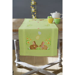 Vervaco Easter Bunnies Table Runner Cross Stitch Kit