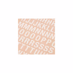 White Letters Transfers - 12 mm - 1 Sheet