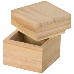 Artemio 5 x 5 x 5 cm Mini Wooden Box Square, Beige