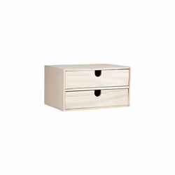 Solid Wood Unit Drawers, 24 x 16 x 13.3cm, Beige, 24 x 16 x 13.3 cm