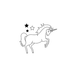 Wooden stamp - Unicorn