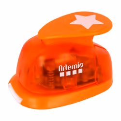 Artemio 2.5 cm Big Star Number 2 Lever Punch, Orange