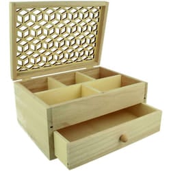 Artemio 14002361 Jewellery Box, Wood, Beige, 24 x 14 x 10 cm