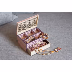 Artemio 14002361 Jewellery Box, Wood, Beige, 24 x 14 x 10 cm
