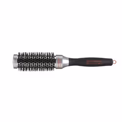 Olivia Garden ProThermal, Adult, Round hairbrush, Black, Silver, Monochromatic, Nylon, Girl