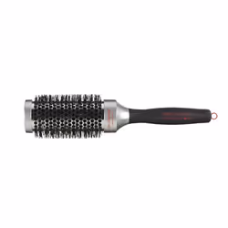 Olivia Garden ProThermal, Adult, Round hairbrush, Black, Silver, Monochromatic, Nylon, Girl