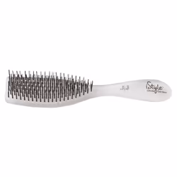 Olivia Garden iStyle Professional Styling Hair Brush for Fine Hair - Flexible Stylings, Snag-Free, Compact Hairbrush