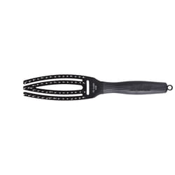 Olivia Garden Fingerbrushâ¢ Combo 100% Boar & Ionic Nylon Paddle Hair Brush Small - Scalp Shape, Massage, Comfortable, Anti-Static & Vented Hairbrush