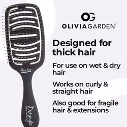 - iDetangle Hairbrush for Thick Hair - Detangler for Wet & Dry Hair - Easy & Painless Detangling - Women, Men & Children - Flexible Curved Detangle