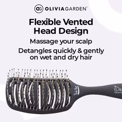 - iDetangle Hairbrush for Thick Hair - Detangler for Wet & Dry Hair - Easy & Painless Detangling - Women, Men & Children - Flexible Curved Detangle
