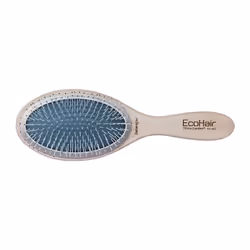 Olivia Garden EcoHair Paddle, Adult, Paddle hairbrush, Beige, Black, Monochromatic, Bamboo, Girl