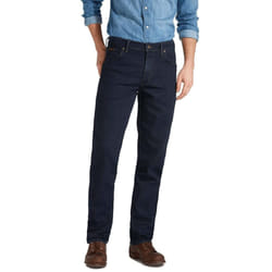 Wrangler Texas Stretch Authentic Straight Leg Mens Jeans - Blue Black - 42W 34L