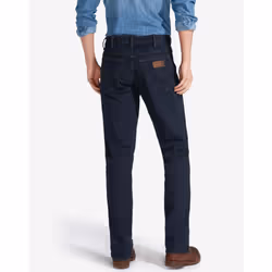 Wrangler Texas Stretch Authentic Straight Leg Mens Jeans - Blue Black - 42W 34L