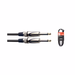 Stagg SGCC3 DL 3m/10ft Unbalanced Coiled Jack to Jack Instrument Cable