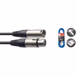 Stagg SMC6CBL High Quality Microphone Cable XLR-XLR Plug 6m - Blue