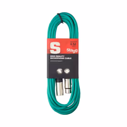 Stagg SMC6CGR High Quality Microphone Cable XLR-XLR Plug 6m - Green