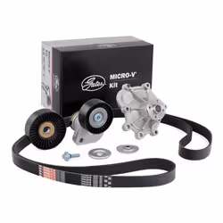 Water Pump + V-Ribbed Belt Kit; GATES; with water pump Micro-V® Stretch Fit™; for MERCEDES-BENZ; 7PK2418, T36123, T38346, WP0 ...