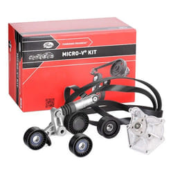 GATES KP66PK2500 Water Pump + V-Ribbed Belt Kit with water pump Micro-V® Stretch Fit™ AUDI: A6 C6 Avant, A5 B8 Coupe