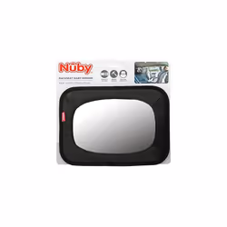 Nuby Dr. Talbot's - Car Mirror for Baby Back Seat - Baby Mirror with Fully Adjustable Straps - Shatterproof - Installed in Seconds - Black - Keep an