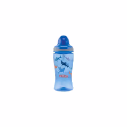 NÃ»by Flip-It Straw Cup for Children, Drinking Bottle with Straw for Toddlers, BPA-Free, Blue, 360 ml, 12+ Months