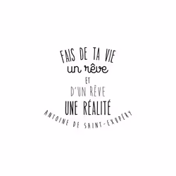 Wall Sticker with French Quotation"Fais de ta Vie."