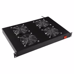 LOGON RAF315BL, Fan panel, Black, 4 fan(s), 560 m³/h, 1U, 1 pc(s)