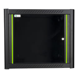 LOGON RWM09U45BL rack cabinet 9U Wall mounted rack Black