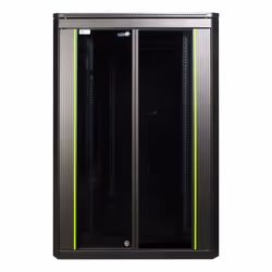 LOGON RDL22U81BL, Freestanding rack, 22U, 600 kg, Key lock, Adjustable feet, Cable management