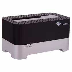 LOGON LHC030, HDD, SSD, Serial ATA, Serial ATA II, 2.5,3.5", USB 2.0 Type-B, Black, Silver, 12 V