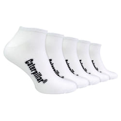 CAT - Mens 5 Pack Cotton Rich Trainer Work Socks - 9-11 UK, White