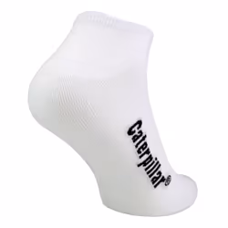 CAT - Mens 5 Pack Cotton Rich Trainer Work Socks - 9-11 UK, White