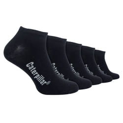 CAT - Mens 5 Pack Cotton Rich Trainer Work Socks - 6-9 UK, Black