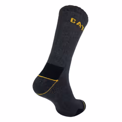 CAT - Mens 3 Pack Real Work Cotton Socks - 6-11 UK, Charcoal