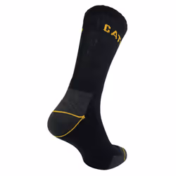 CAT - Mens 3 Pack Real Work Cotton Socks - 3-5 UK, Black