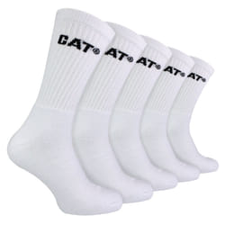 CAT - Mens 5 Pack Durable Cotton Performance Work Socks - 6-9 UK, White