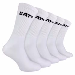 CAT - Mens 5 Pack Durable Cotton Performance Work Socks - 12-14 UK, White