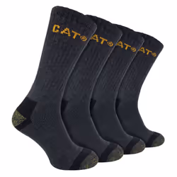 CAT - Mens 4 Pack Premium Cotton Work Socks - 9-11 UK, Charcoal