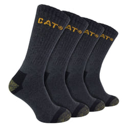 CAT - Mens 4 Pack Premium Cotton Work Socks - 9-11 UK, Charcoal