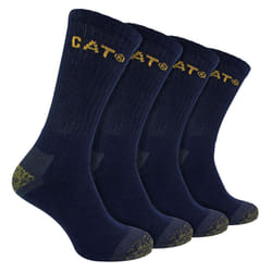 CAT - Mens 4 Pack Premium Cotton Work Socks - 6-9 UK, Navy