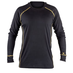 Caterpillar Thermo Polyester Men's Black Base Layer Shirt - Black, XL