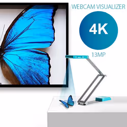 I.R.I.S. IRIScan Visualizer 7 + Readiris Dyslexic 2.0 Overhead scanner 4160 x 3120 DPI A3 Arctic blue, Silver - Additional view 2