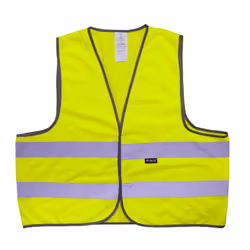 Wowow 10018201, Vest, Reflective, Silver, Yellow, Polyester, Adult, XL