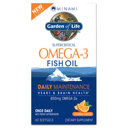 Garden of Life  Minami Omega-3 Fish Oil Daily Maintenance, Orange, 60 softgels