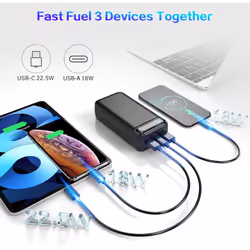 Power Bank 50,000mAh, Small But Strong (USB C Outputs & Input) Quick Charging Function, Power Bank Large Capacity Compatible iPhone /Samsung
