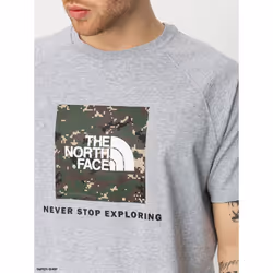 The North Face Raglan Redbox T Shirt Grey Camo - S