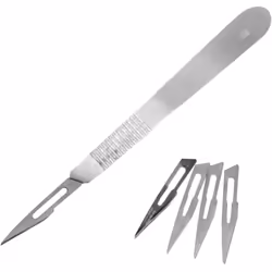 Modelcraft PKN1214/3/11 Scalpel Tool Set with 5 x Blades , Silver , 23cm